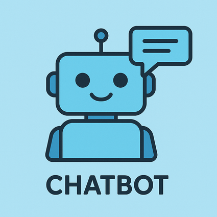 Robot with chat bubble
